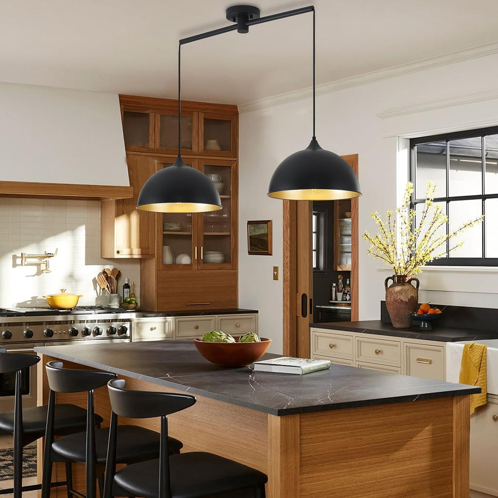pendant lights kitchen island, 2-pack dome pendant light showing dimensions