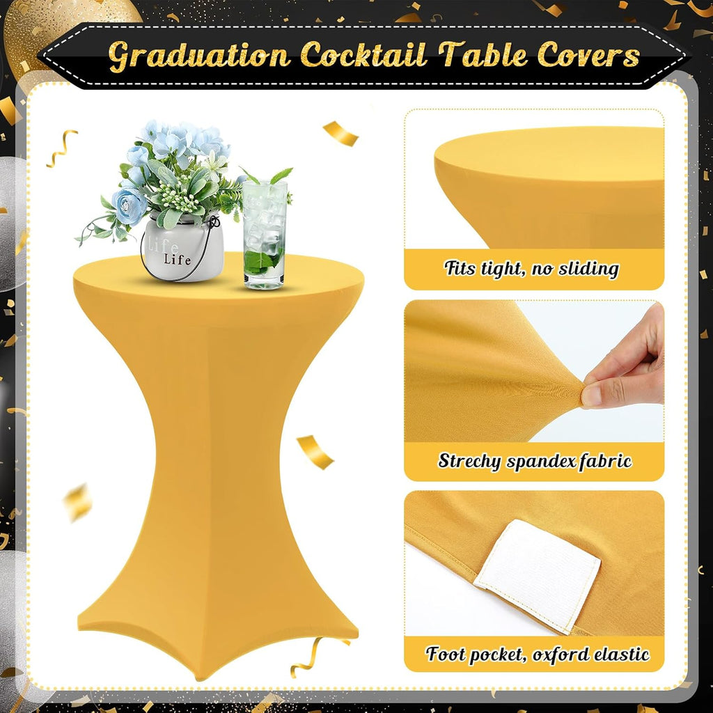 preboun 6 pack cocktail tablecloth, 32 x 43, side view