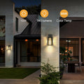 VIANIS Black Outdoor Wall Sconce, Dusk Dawn Exterior Lighting Wall Mount