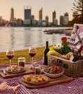Picnic Basket for 2 with Lid and Handle Waterproof Picnic Blanket
