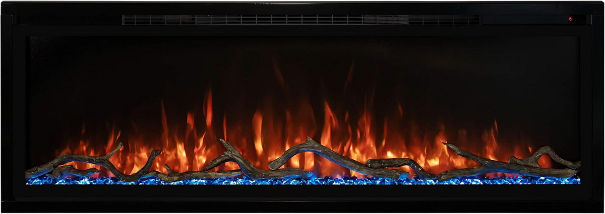 Modern Flames Spectrum Slimline Reliable Electric Fireplace | Customizable Hybrid-FX Flame LED Light Ambience | Remote Controlled | 60 Inch