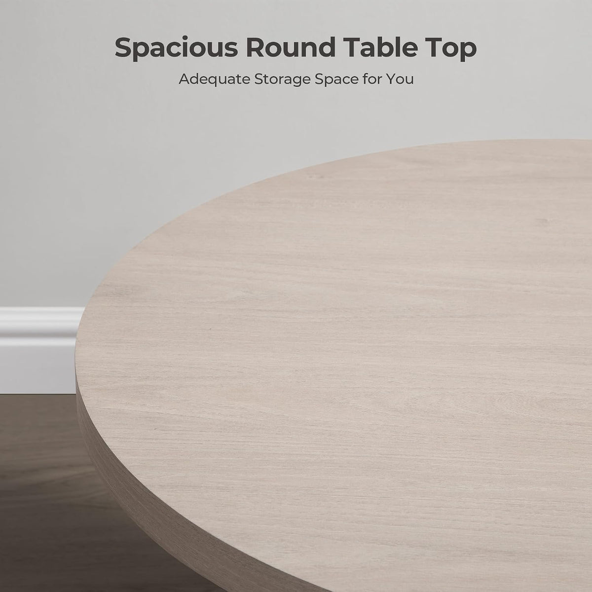 SICOTAS 32" Modern Round Coffee Table Mid Century Fluted Coffee Table