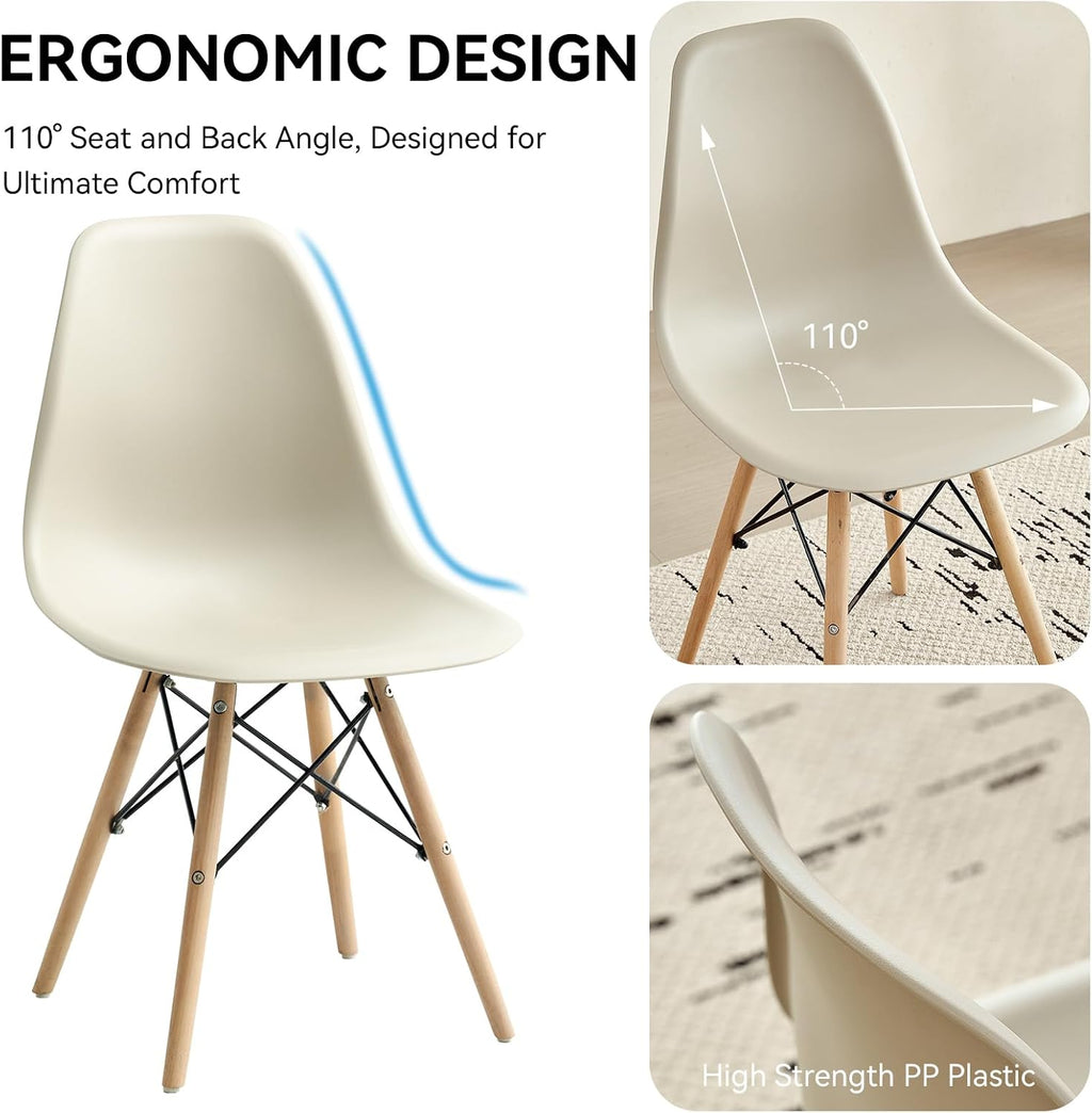 5-Piece Round Dining Set, 35.5" Sand Table Chairs Set of 4