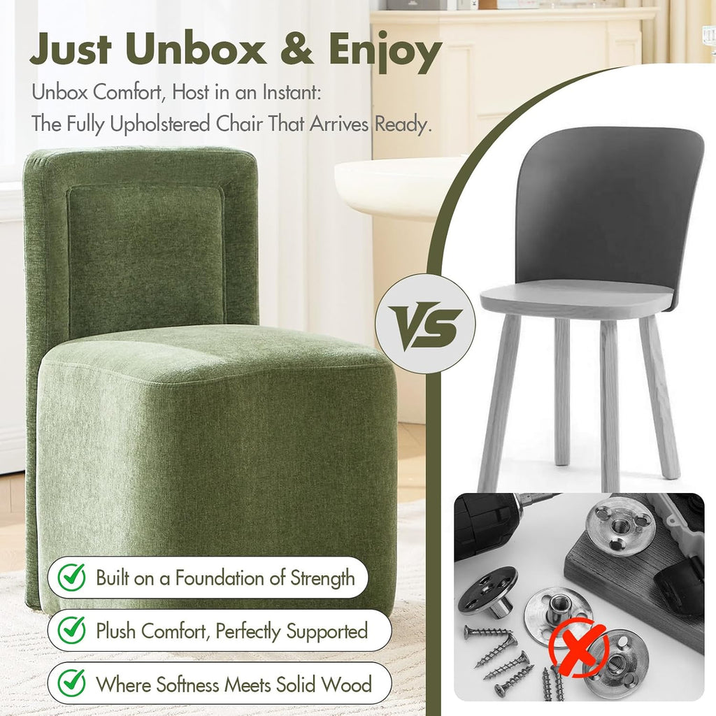 Hyfirm Upholstered Dining Chairs Set of 4, No Assembly Reception Chairs
