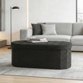 DUMOS 43 Inch Storage Ottoman Bench End of Bed, Black