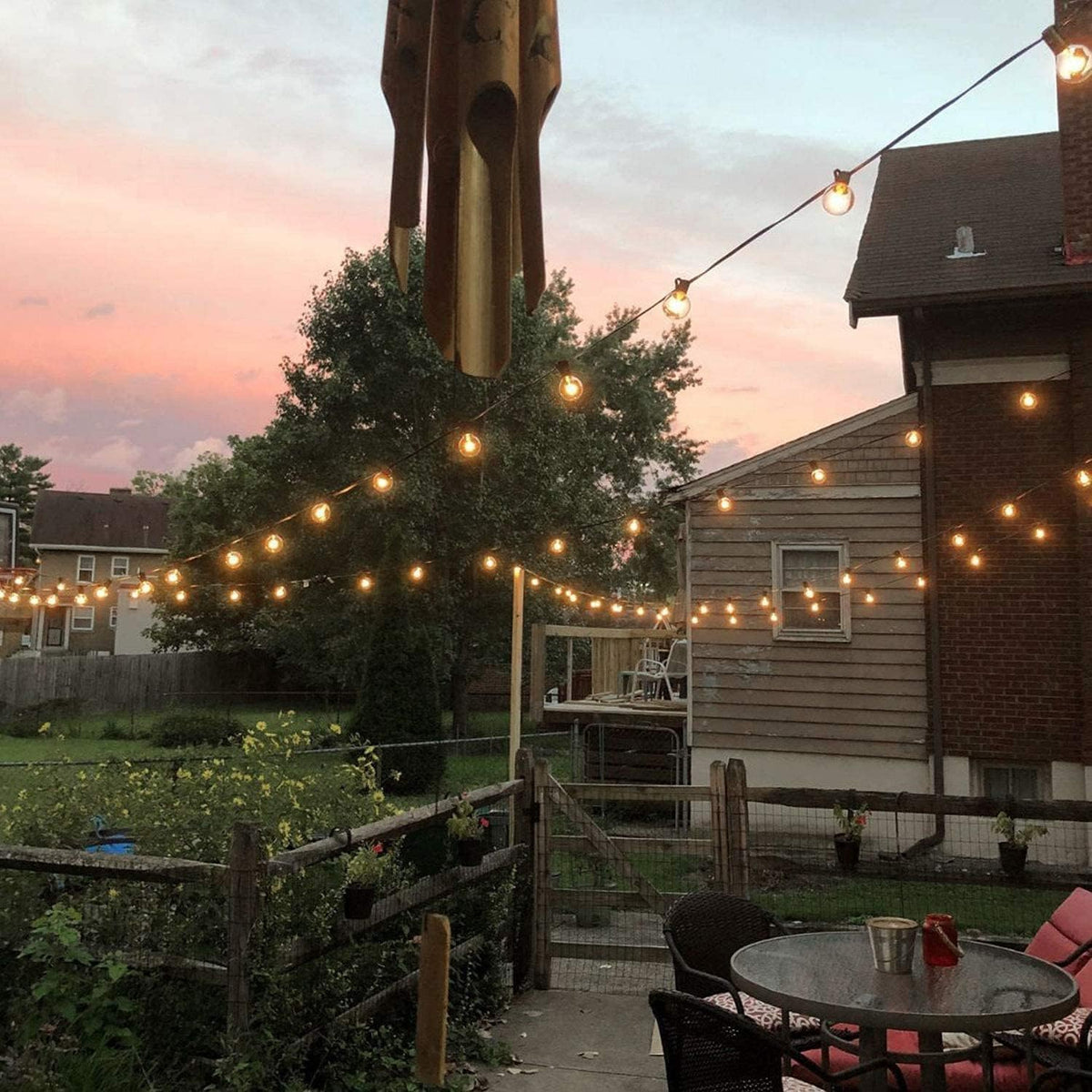 Outdoor String Lights, 50FT 52 LED Bulbs Connectable Patio Lights (2 Spare)