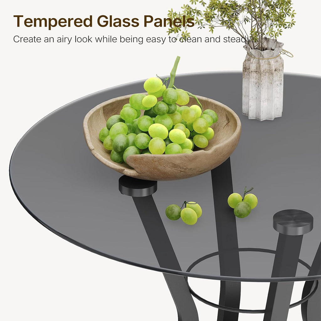yatiney bar table, 2-tier round high top table, package contents