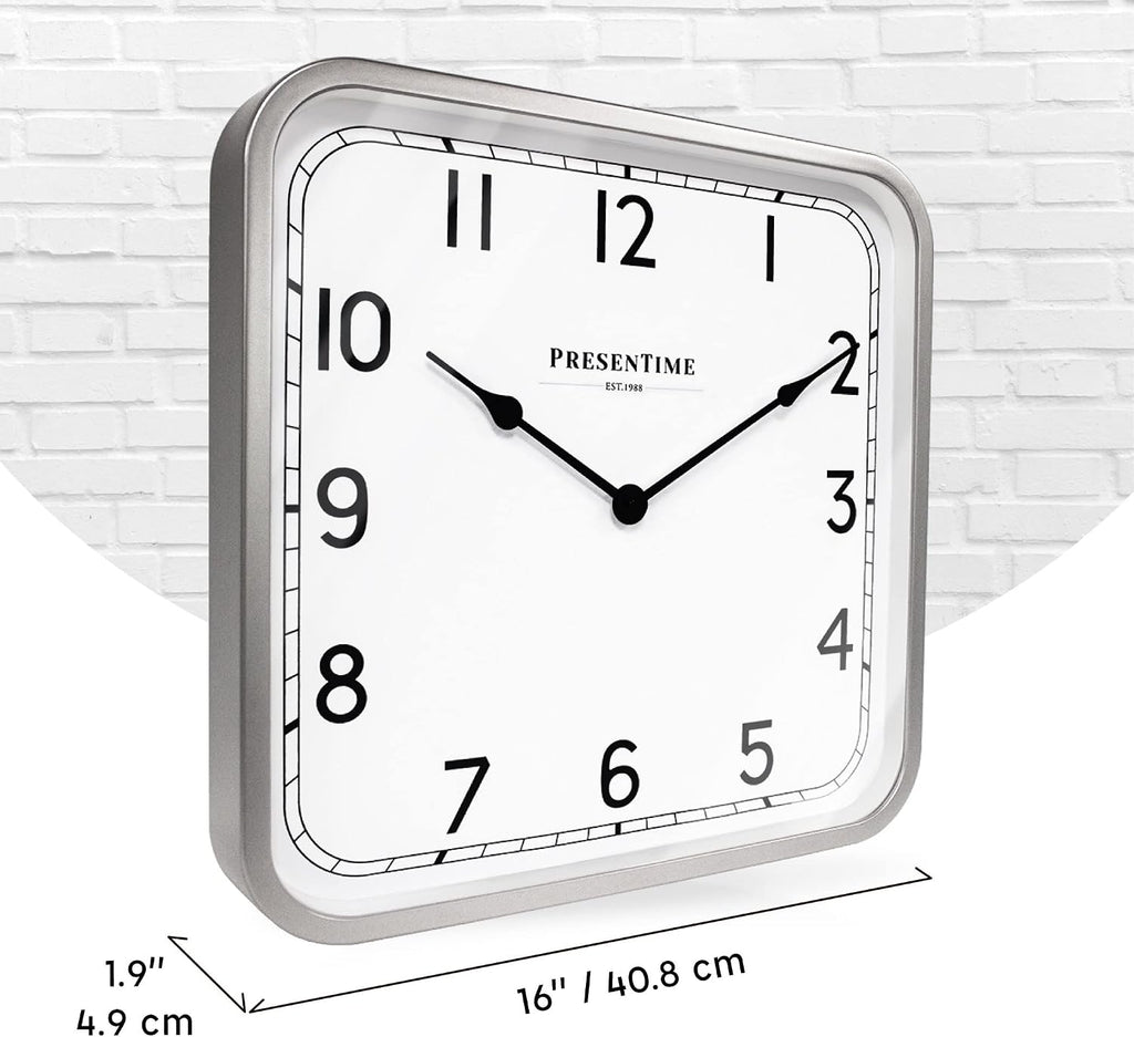 Presentime 16" Anton Vintage Square Clock