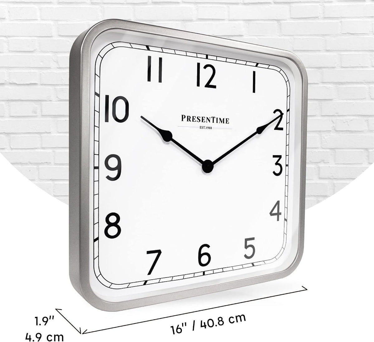 Presentime 16" Anton Vintage Square Clock