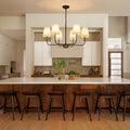 31.5" Dining Room Chandelier with Shades Modern Pendant Lights Kitchen