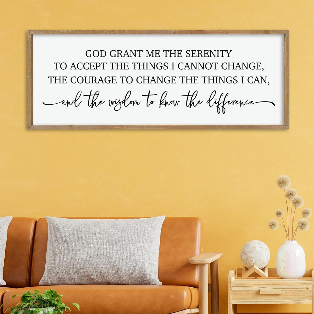 ZZJJHYWGQ Serenity Prayer, Bible Verse Wall Decor, 40''×15'', Wood
