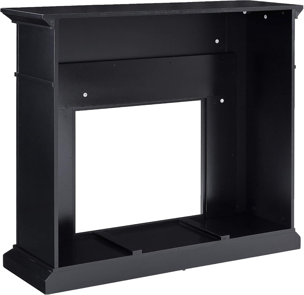 SEI Furniture Drovling Marble Tiled Color Changing Electric Fireplace, Black-White-Gray