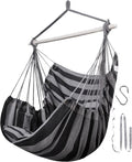 Lulladle Hammock Chair Hanging Rope Swing - Hammock Chair Bedrooms - Swing Chair Indoor - Hanging Chair Outdoor - Max Weight 500 Lbs
