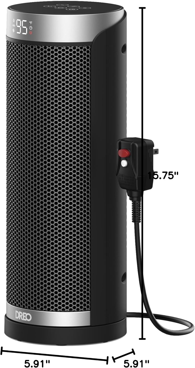 DREO 1500W Space Heaters with ALCI Safety Plug for Bathroom and Indoor Use