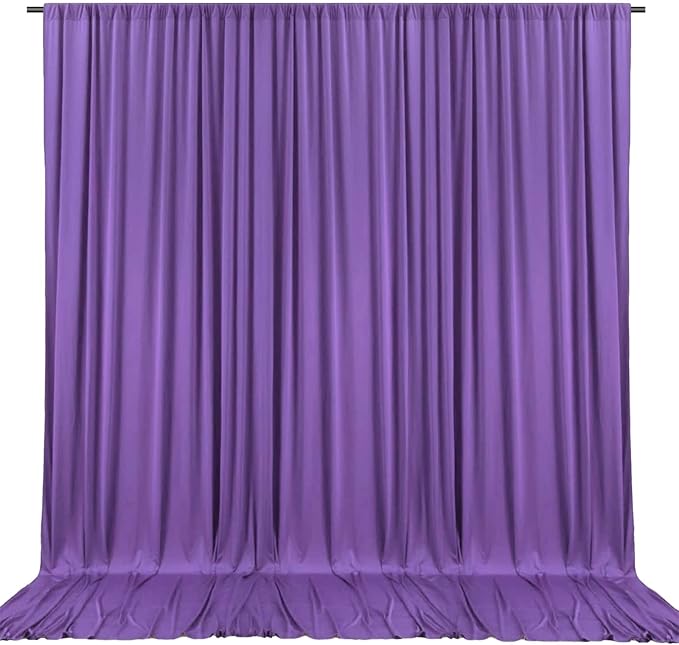 10 x 7 Feet Purple Backdrop Curtain for Partie, Background Curtains for Photoshoot, Birthday, Wedding, Halloween, Thanksgiving, Christmas Day, New Year Party Decorations 5Ft x 7Ft, 2 Panels