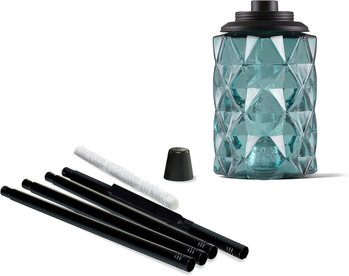 TIKI Topaz Outdoor Torches 2 Pack Weather-Resistant Backyard Patio Décor