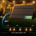 addlon 78FT(72+6) Solar String Lights Outdoor, Last 20+ Hrs, USB Charging