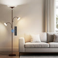 SIBRILLE 42W 3-Light Torchiere Floor Lamp, LED Tree Standing Lamp