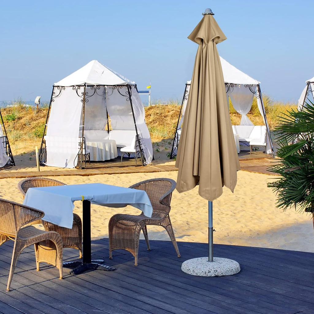 10 ft 6/8 rib umbrella canopy replacement outdoor, side view