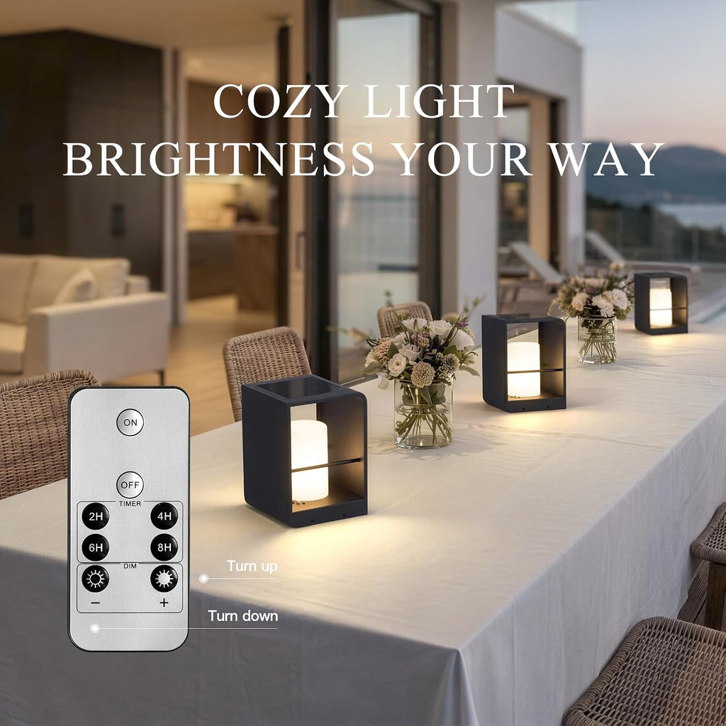 IP65 Solar Lanterns Outdoor Waterproof, LED Corner Floor Lamp Dimmable