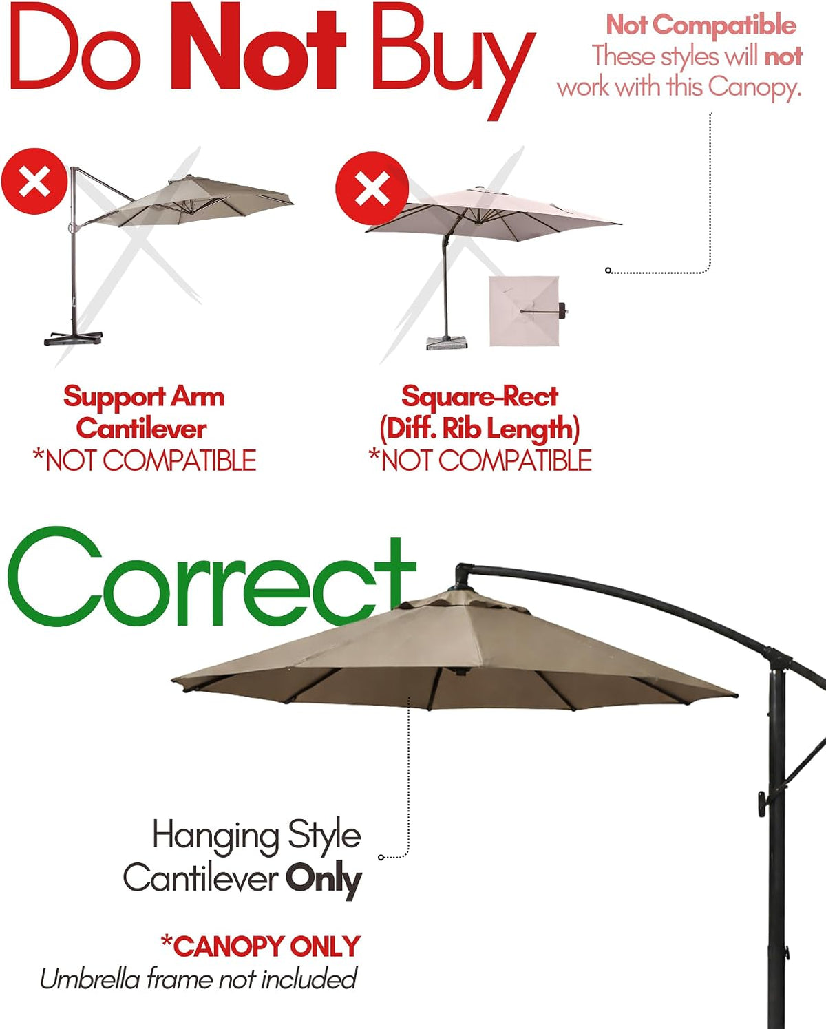 formosa covers replacement umbrella canopy for 11ft 8, package contents