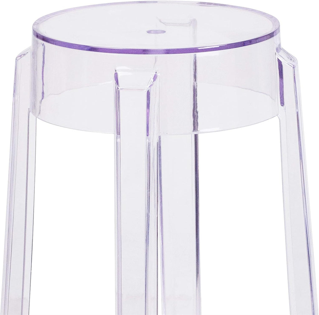 flash furniture laney 25.75" indoor/outdoor counter height transparent, package contents
