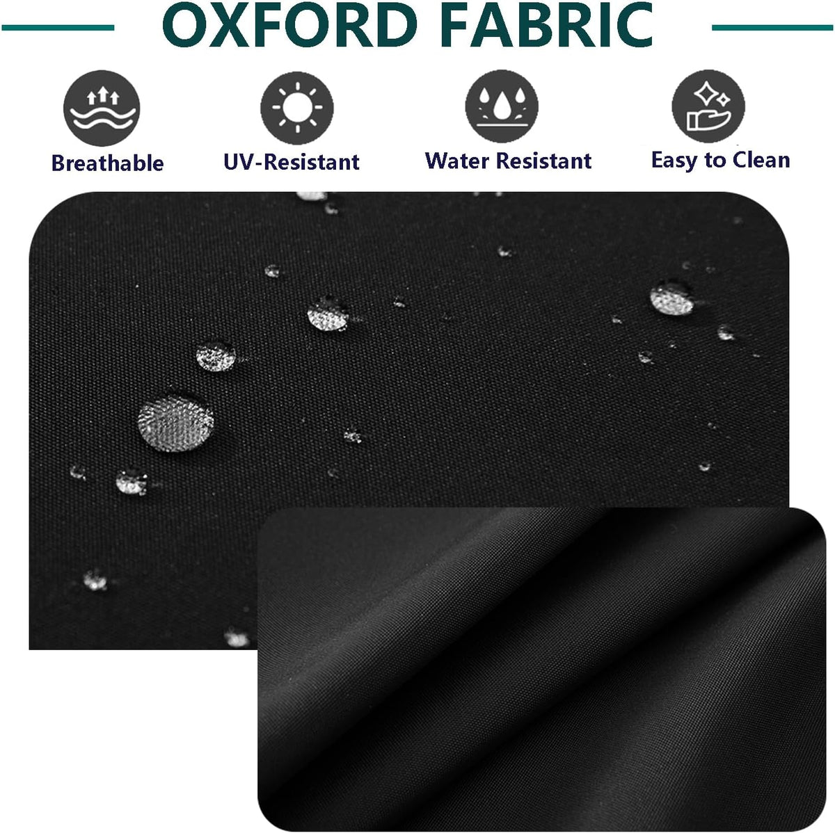 Outdoor Cushion Covers Replacement 14 Pcs, Black