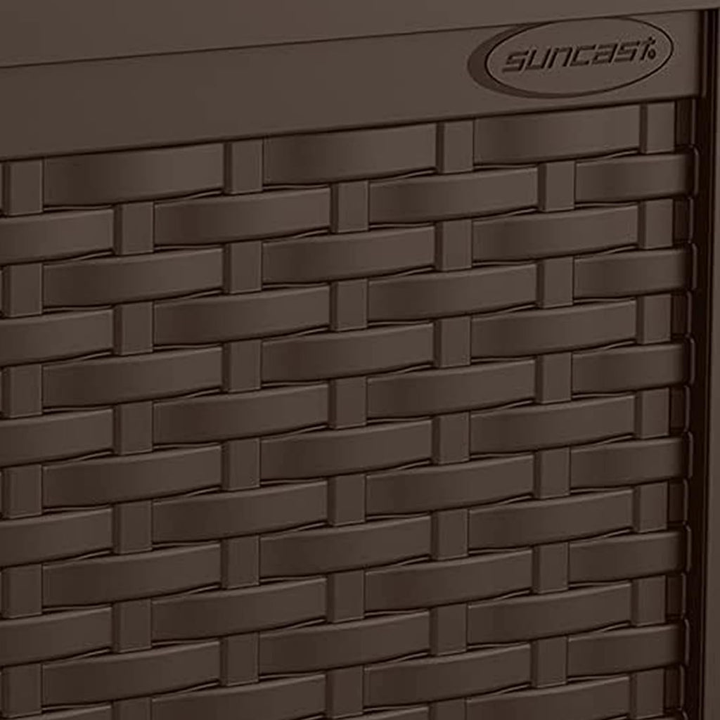 Suncast 22 Gal, Small Outdoor Storage Deck Box, Java Resin, Flat Lid