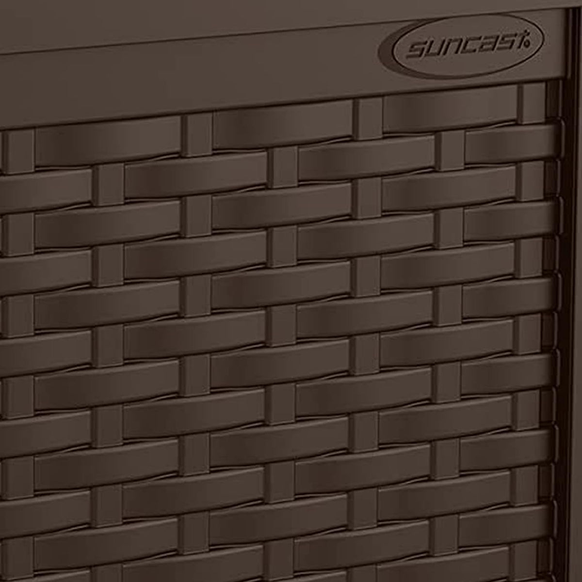 Suncast 22 Gal, Small Outdoor Storage Deck Box, Java Resin, Flat Lid