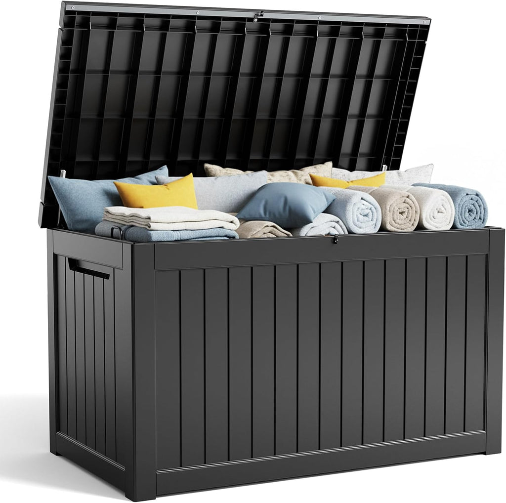 280Gal Outdoor Storage Box Waterproof Lockable Deck Box