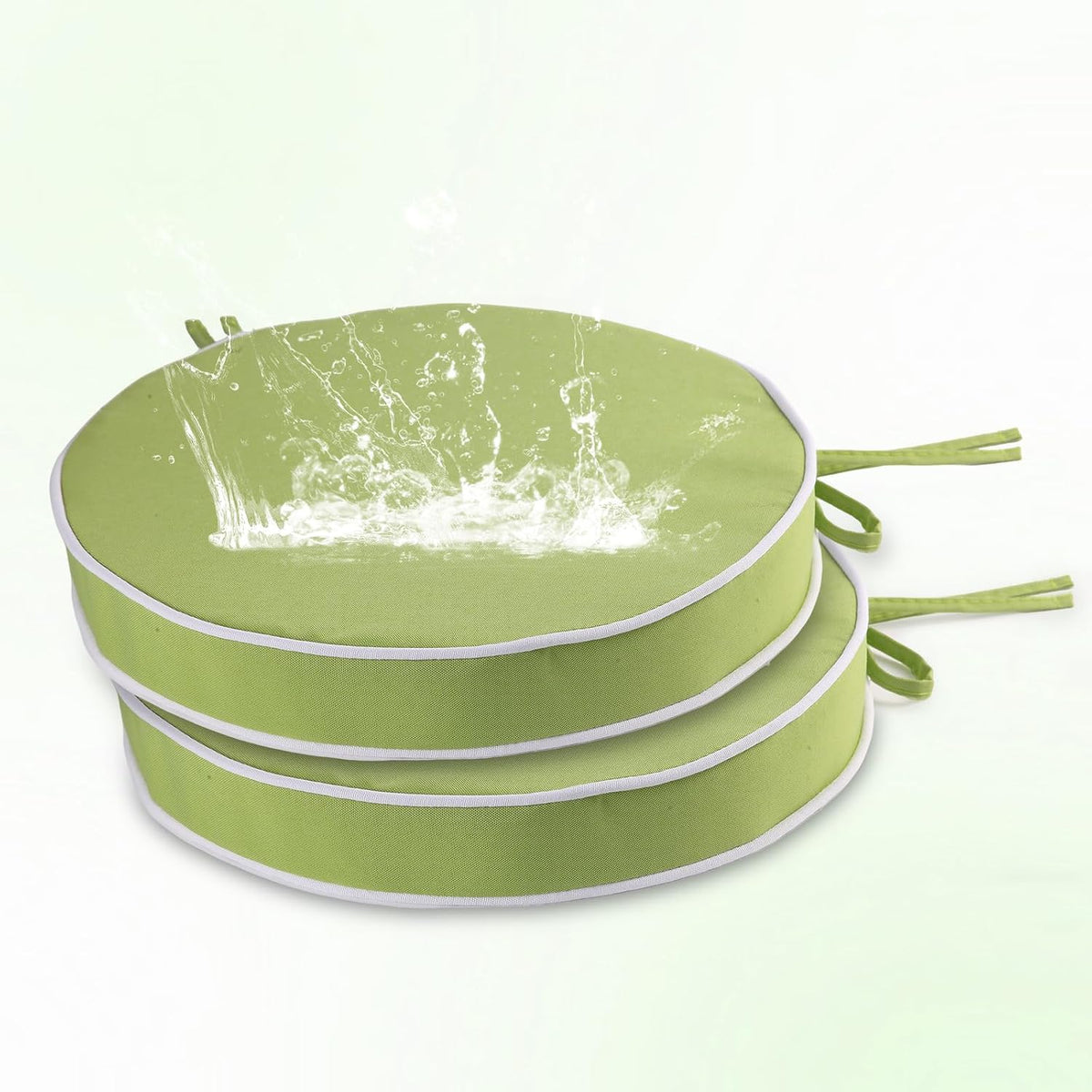 outdoor diameter 14 inch round bistro chair cushion shown in use