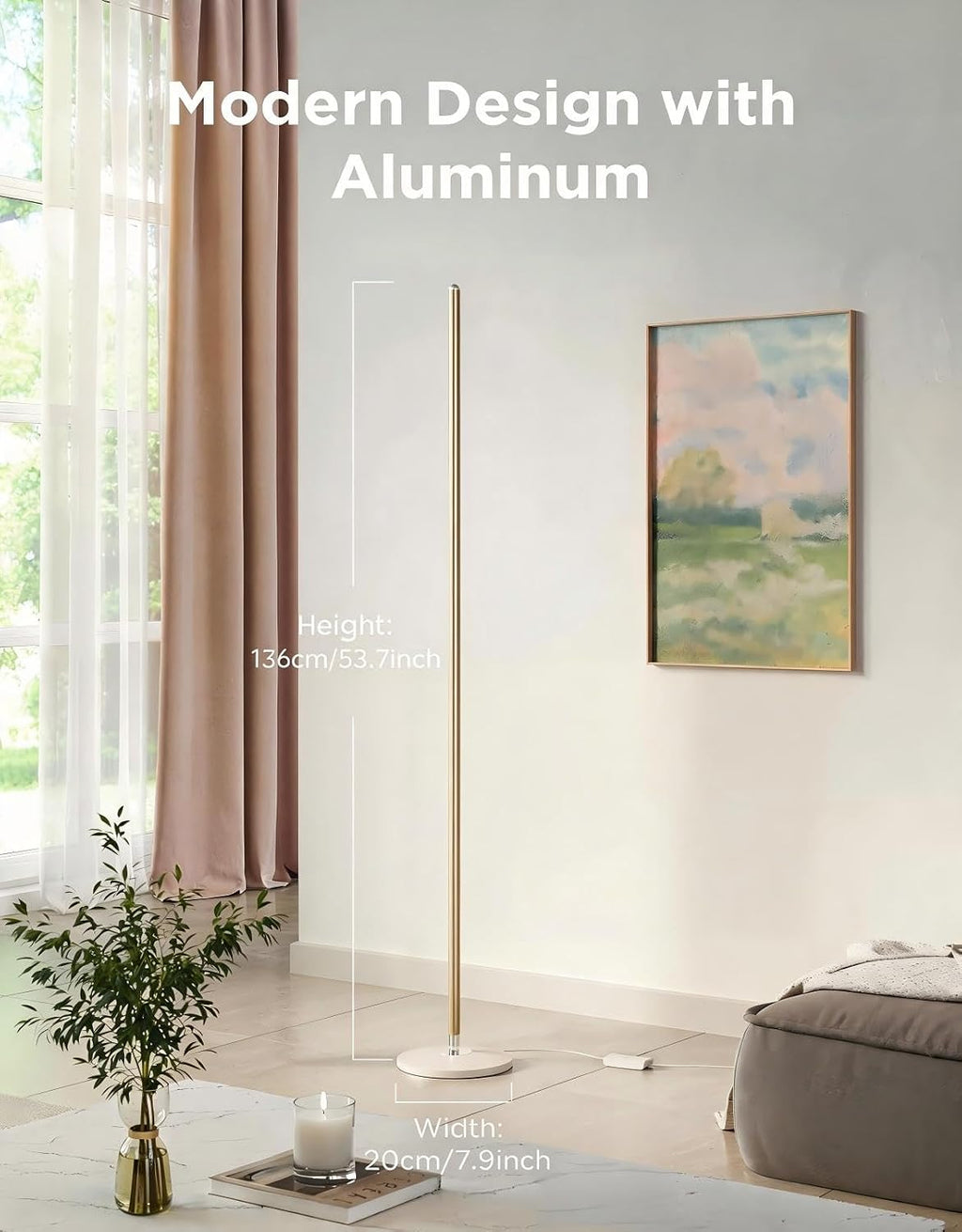 Govee RGBIC Floor Lamp Basic, 1000lm LED Corner Lamp