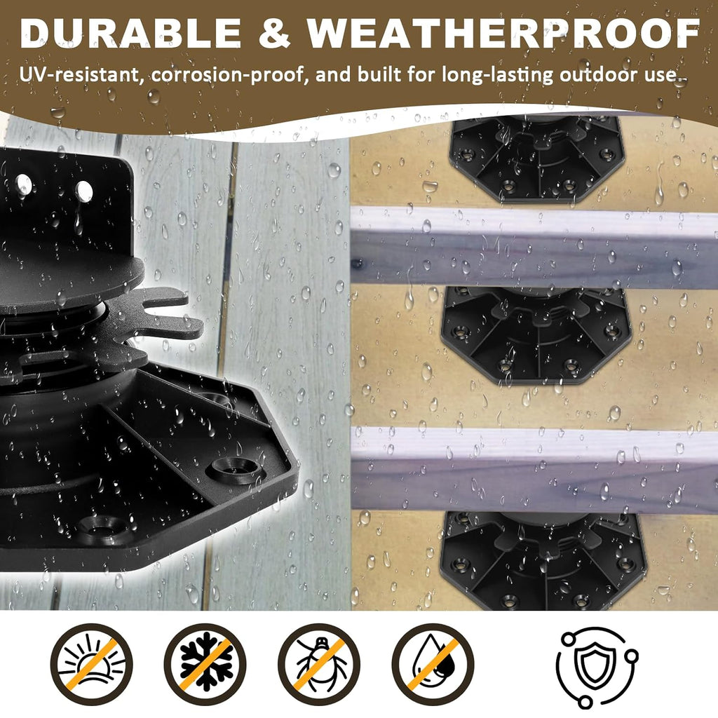 adjustable deck support pedestal kit 1-3/16" to 2-3/8", package contents