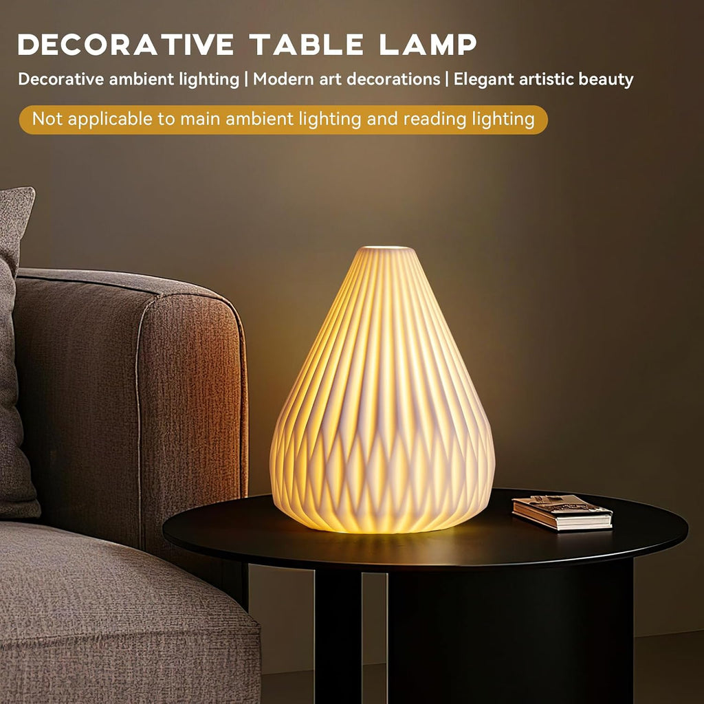 9.1" Decorative Ceramic Table Lamp Living Room,Bedroom,Corded,Bulb Included