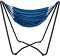 Sunnydaze Hanging Hammock Chair with Stand, Beach Oasis