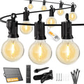Brightown 108FT 52LED Solar String Lights Outdoor with Remote & USB Port