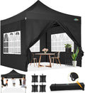 COBIZI 10x10 Heavy Duty Pop Up Canopy Tent with Sidewalls, Easy Up Canopy