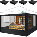 ACEPIC 10x10ft Mesh Sidewalls Kit for Canopy (Black, 4PCS Sidewalls Only)