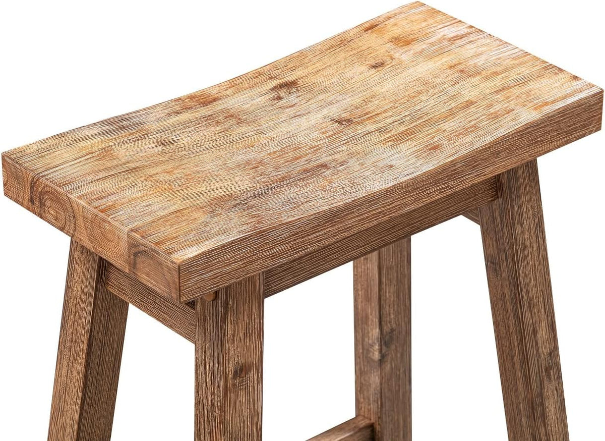 Sonoma Backless Saddle Counter Stool - Weathered Barn