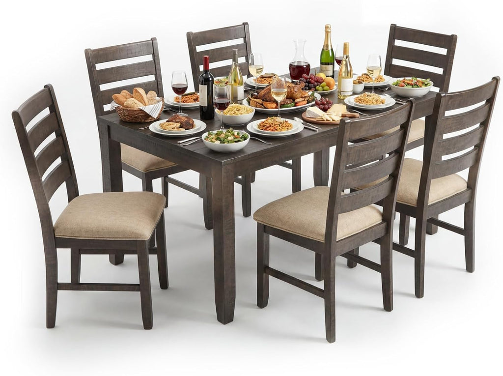 Signature Design by Ashley Rokane 7-Piece Dining Table Set for 6, Brown