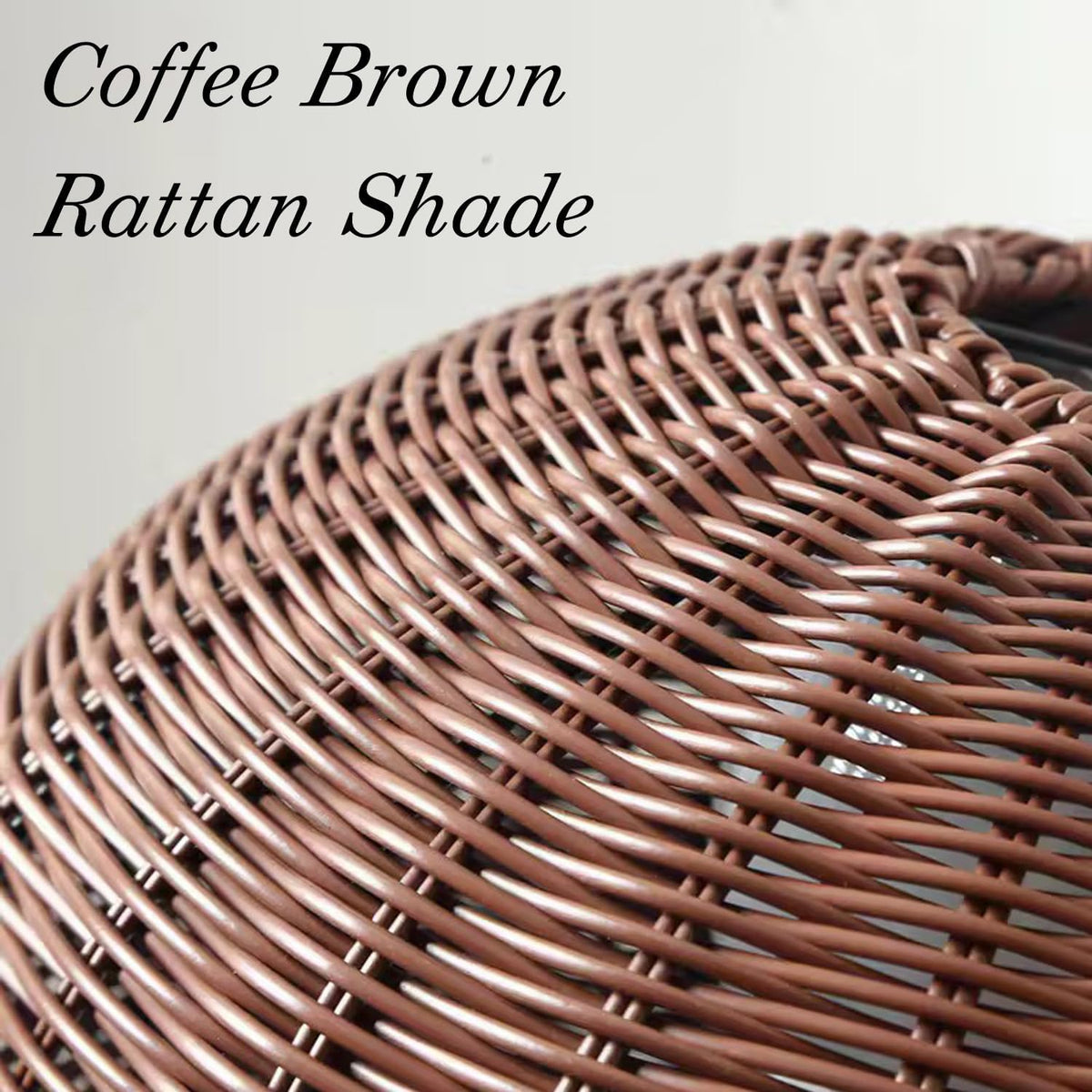 24 inch outdoor rattan pendant light for balcony shown in use