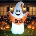 4FT Halloween Inflatable Ghost with Boo Banner,Bulit-in LEDs