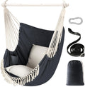 Chihee Hammock Chair Max 500 Lbs 2 Cushions Spreader Bar Strap Carabiner