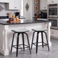 Swivel Bar Stools Set of 2 for Island Kitchen, Modern 26" Backless Counter Height Bar Stools, 360 Swivel Saddle Seat, Grey