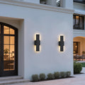 2 Pack LED Modern Outdoor Wall Lights Dimmable 3-Color Temperature 15.7in Exterior Lighting Fixtures IP65 Waterproof Outside Lights for House Hallway Garage Patio