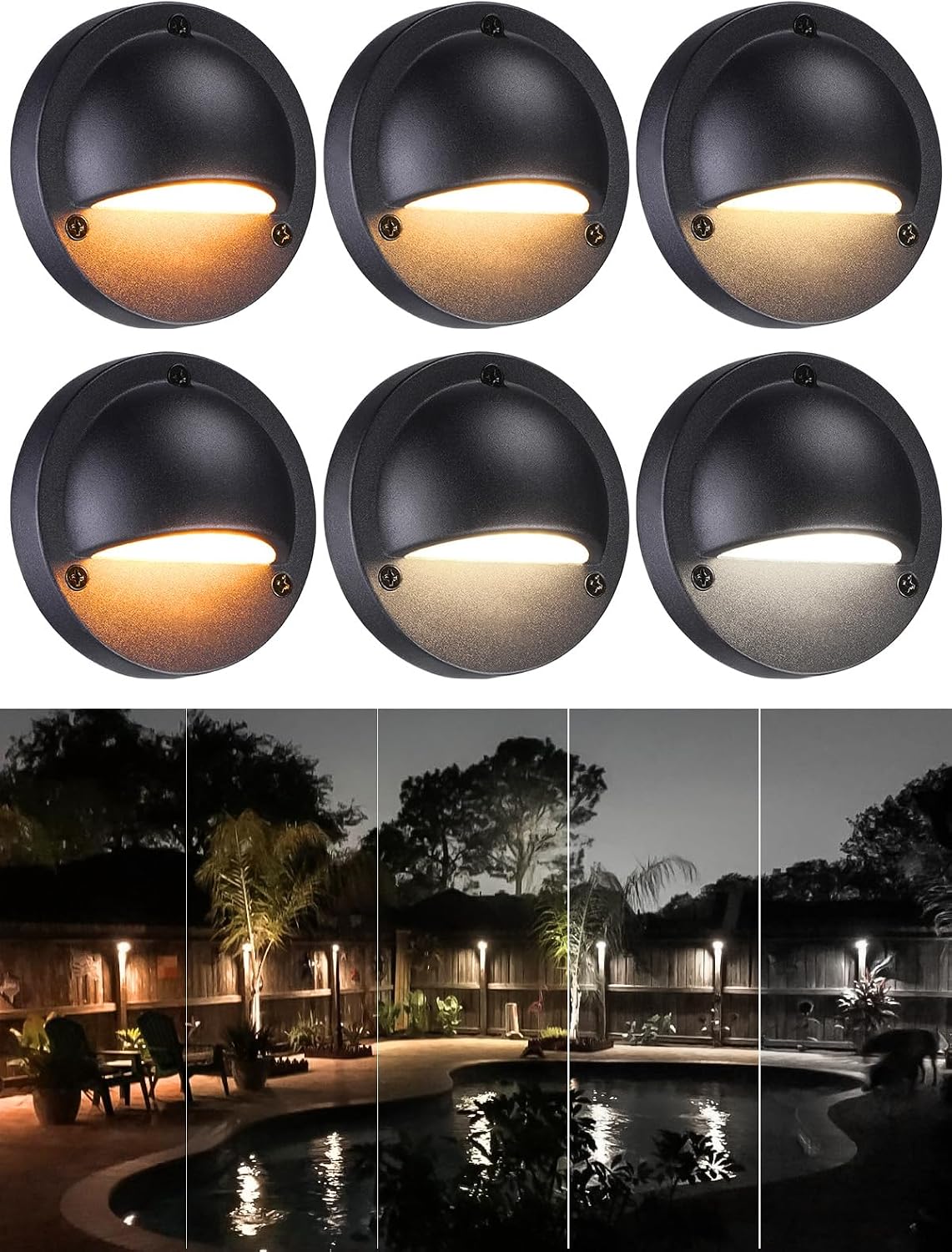 leonlite 6-pack 5cct 3.74inch low voltage led deck shown in use