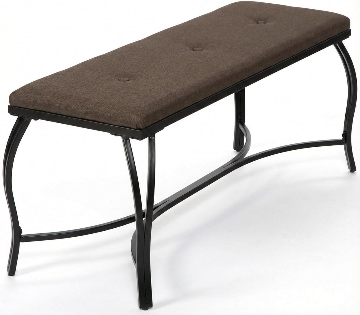 Mango Steam Vienna Mocha Brown - Entryway Bench - Powder Coated, Upholstered, Space Saving