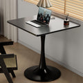 24 inch Black Small Dining Table for 2 or 4 person,24x24 Square Tulip Table