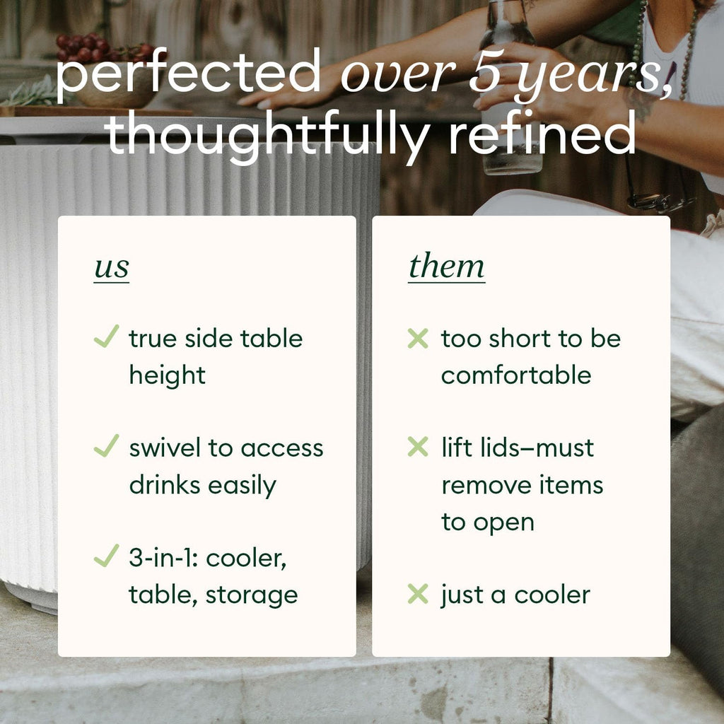 Veradek Cooler Side Table - Outdoor Cooler Table and Ice Chest