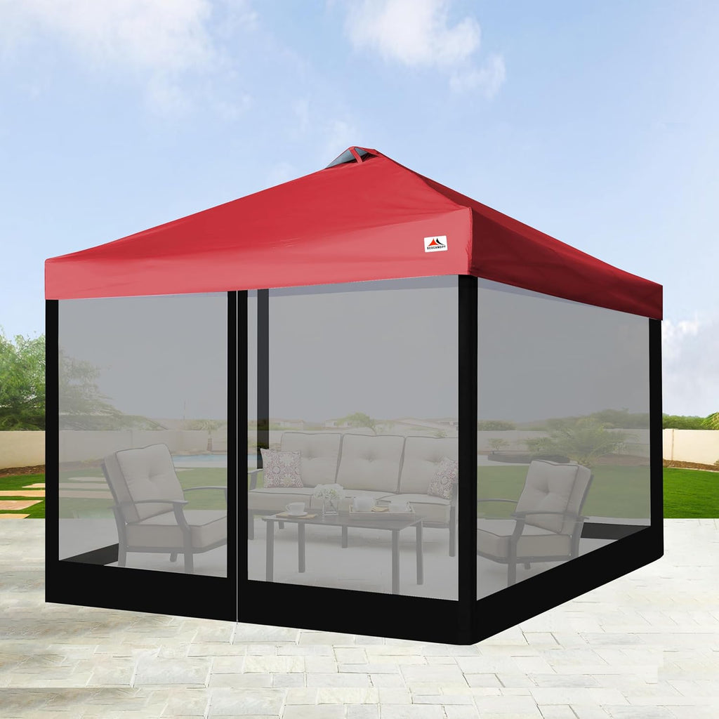 SCOCANOPY Replacement Mesh sidewall for Most 10x10 Canopy Or Gazebo,Tent,(Black Net)